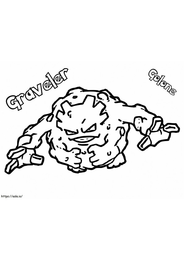 Pokemon Graveler coloring page