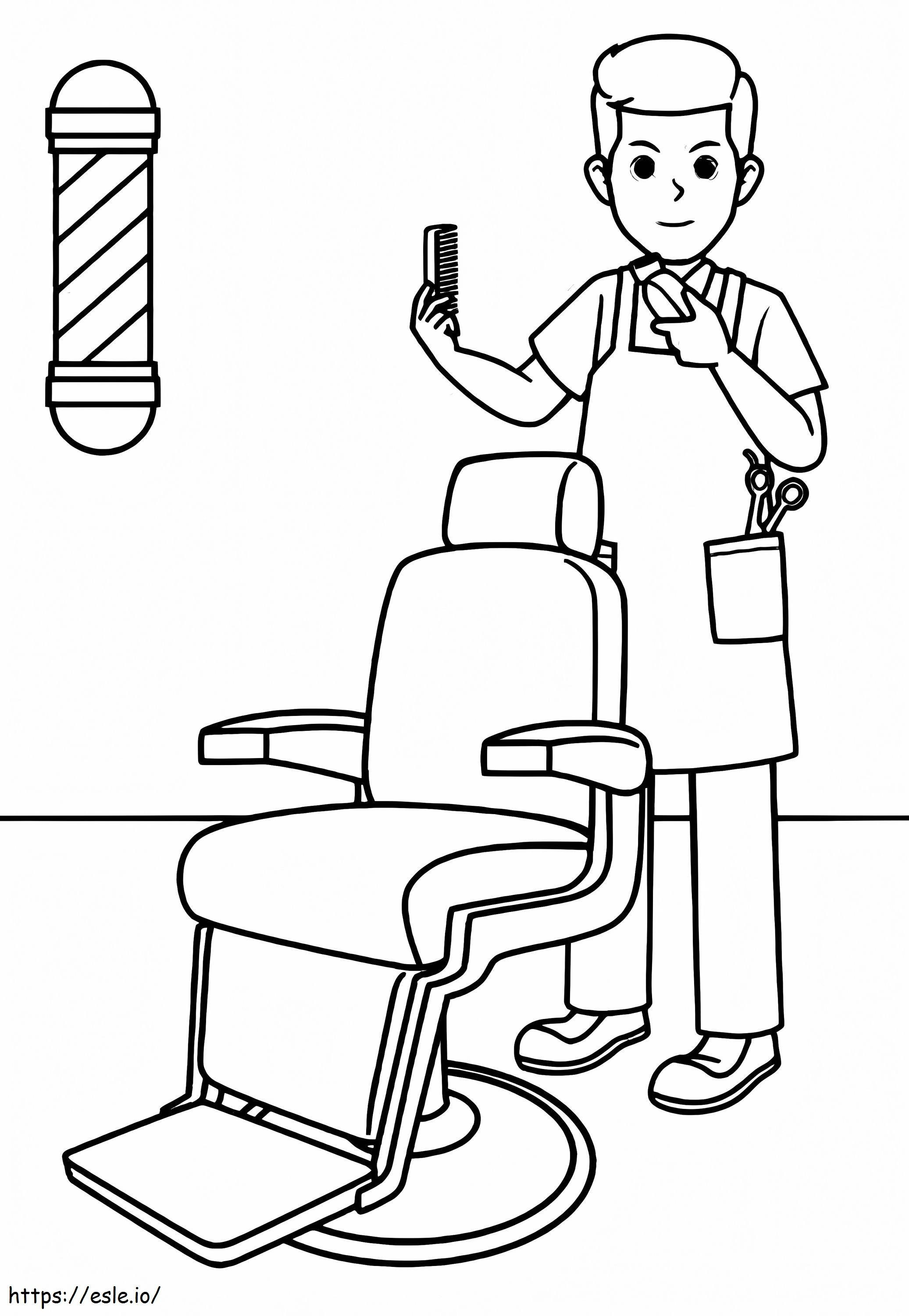 Young Barber coloring page