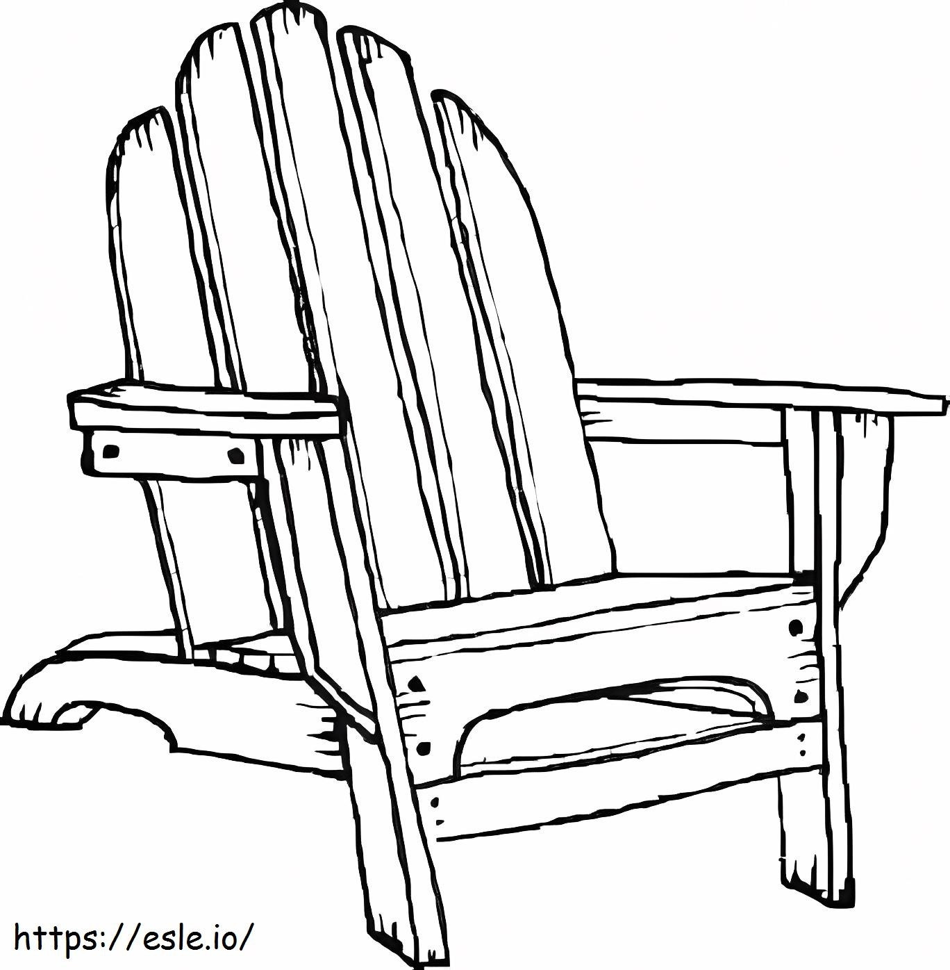 Cadeira de praia de madeira para colorir