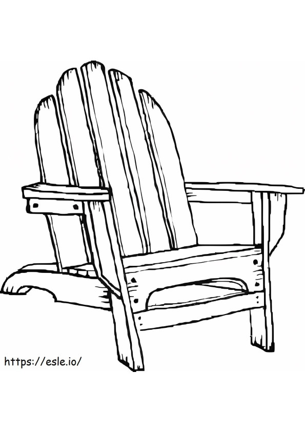 Drewniane krzesło plażowe kolorowanka