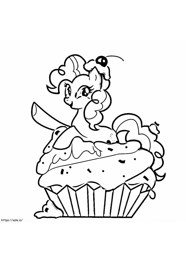Torta de Brownie Pinkie Grande para colorir