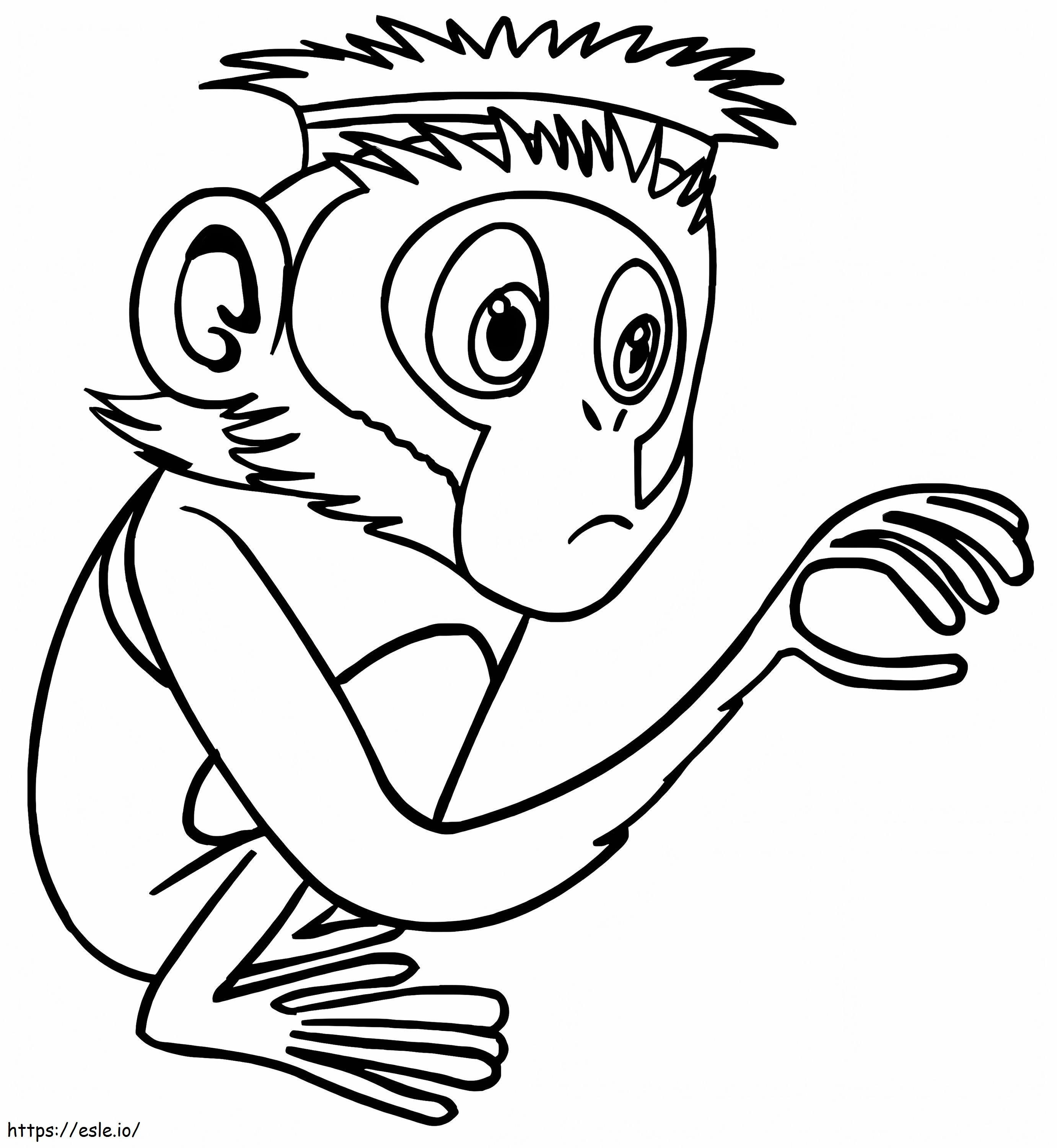 Coloriage Steve le singe à imprimer dessin