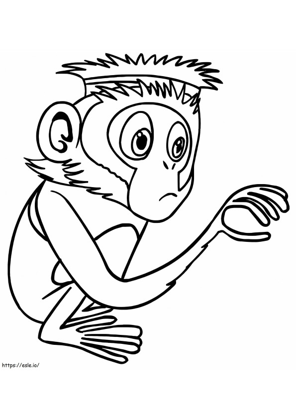 Coloriage Steve le singe à imprimer dessin