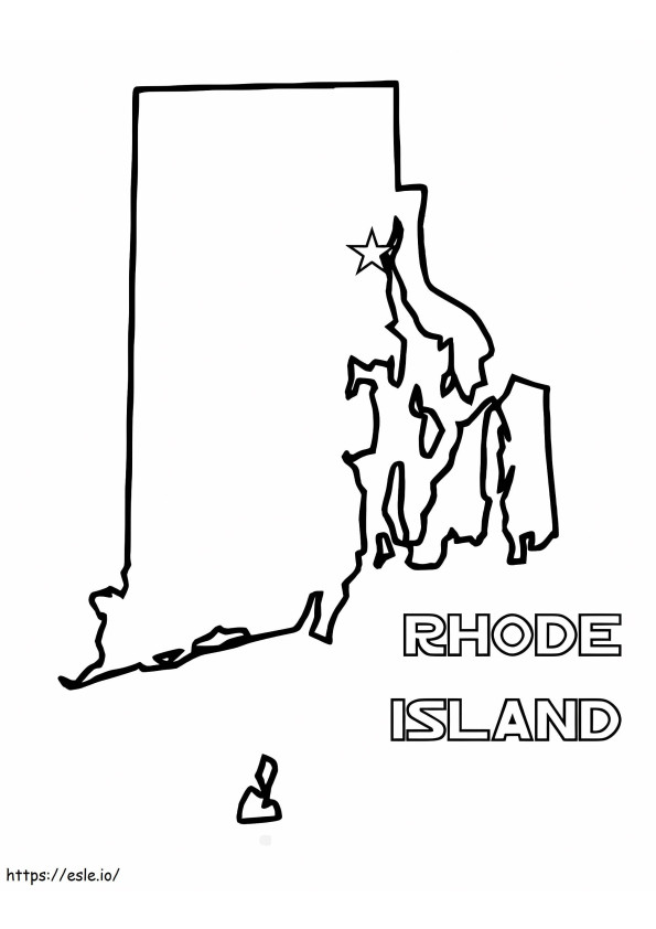 De staat Rhode Island kleurplaat