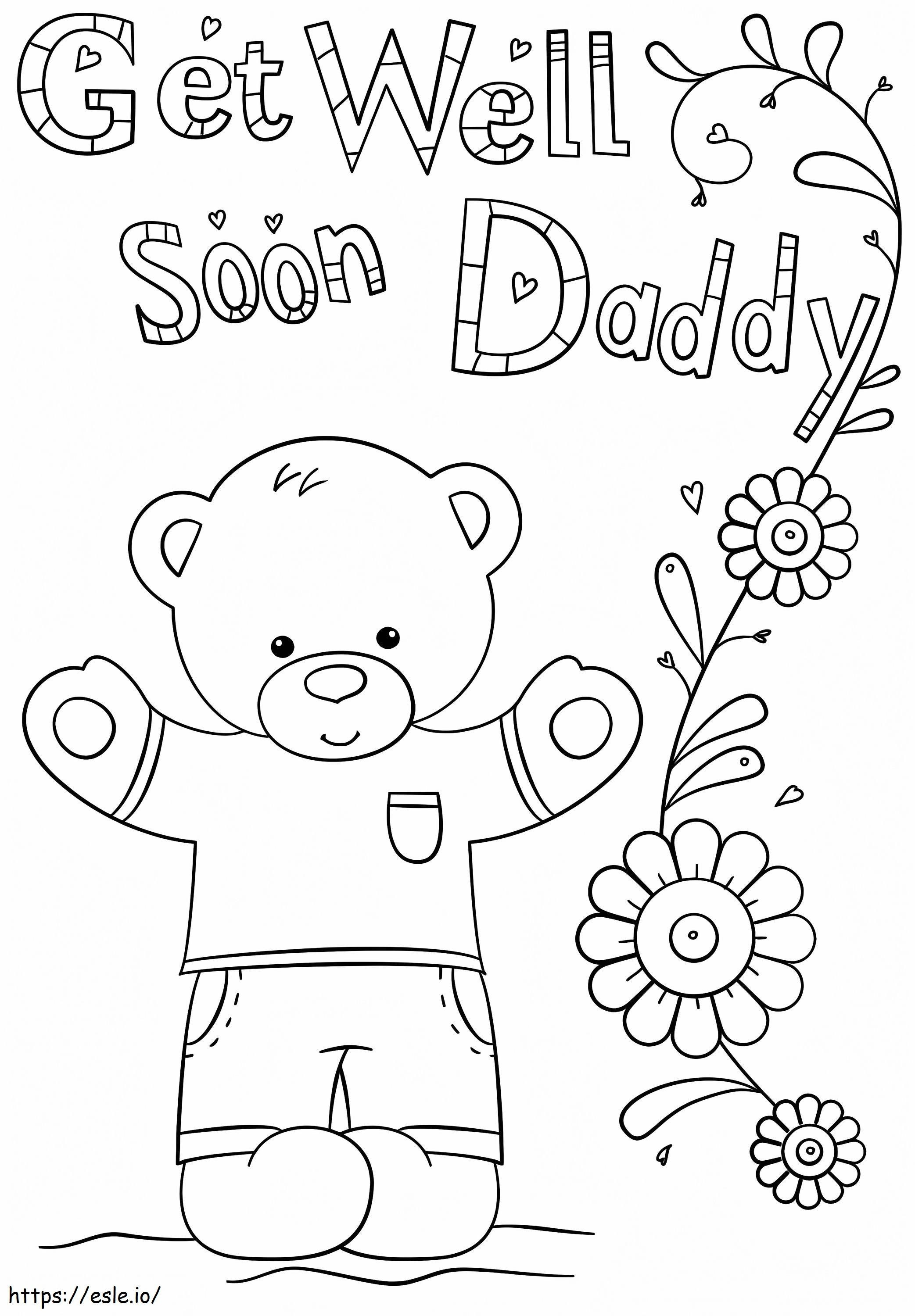 Get Well Soon Daddy coloring page