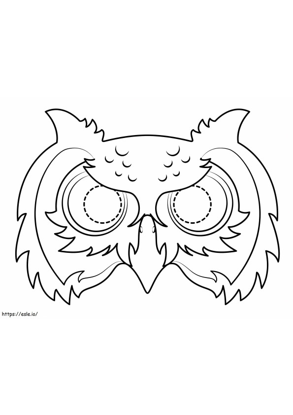 1560327835 Owl Mask A4 coloring page