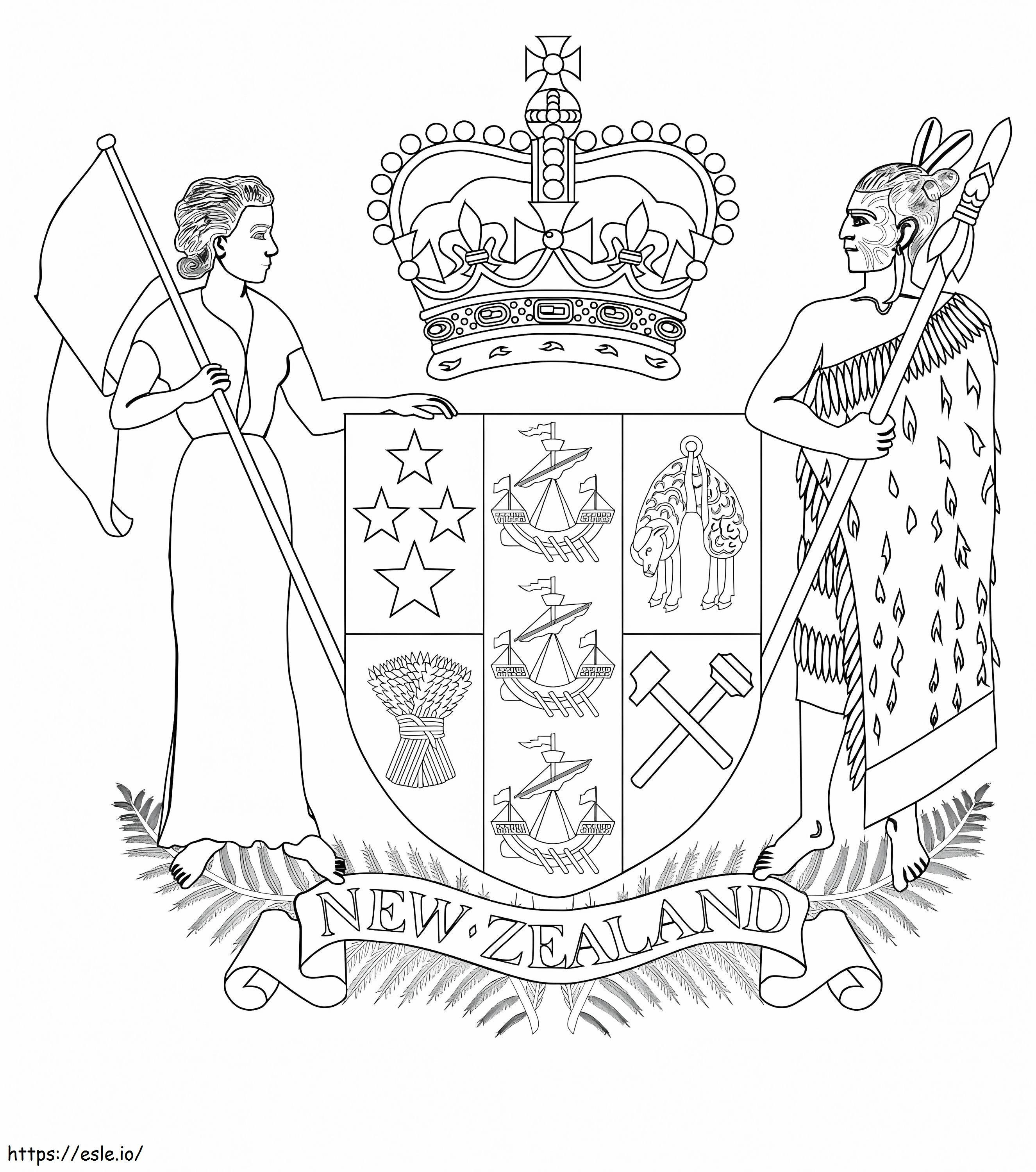 New Zealand Coat Of Arms coloring page
