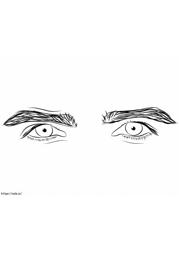 Coloriage Les yeux de l'homme à imprimer dessin