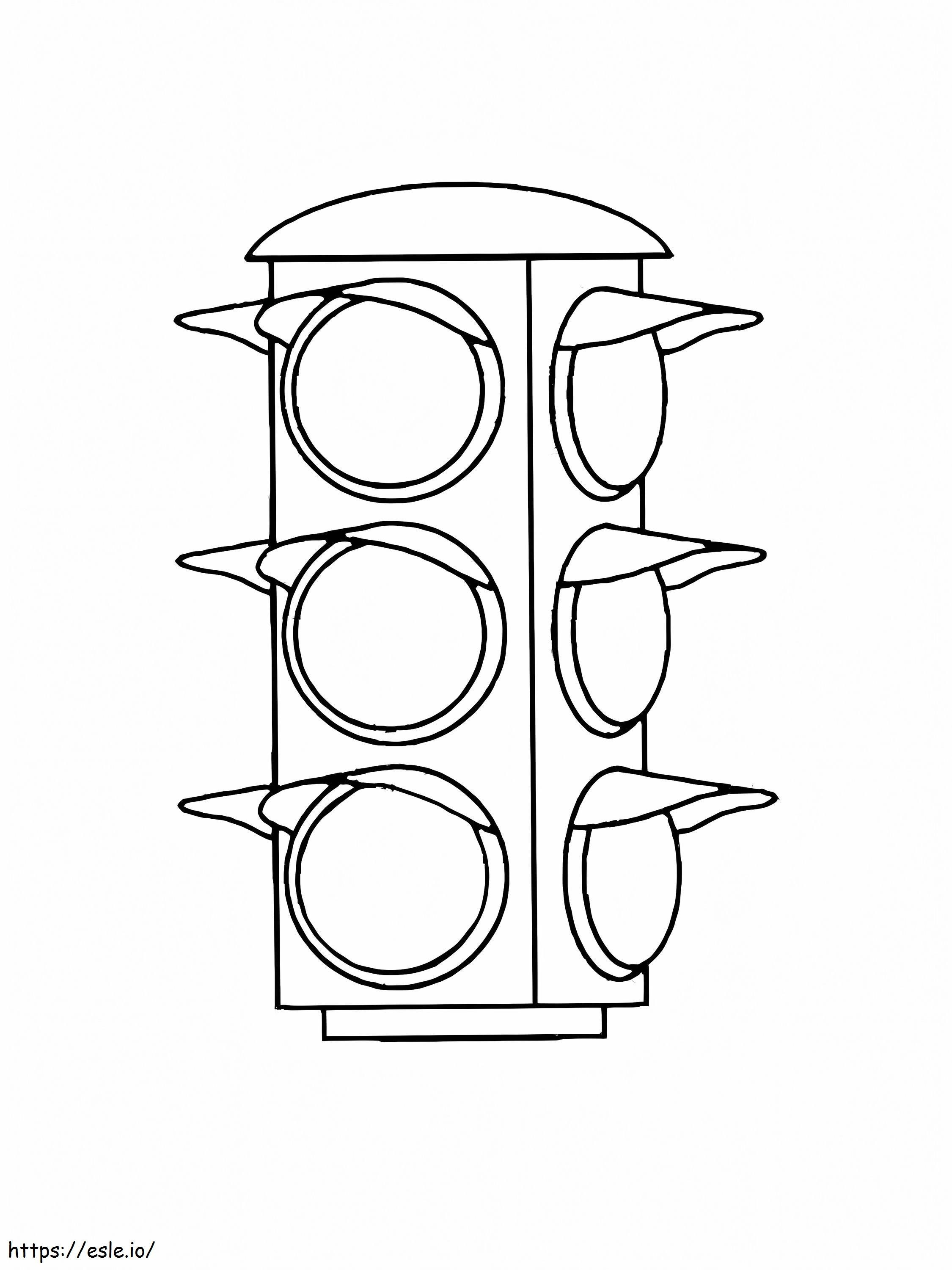 Incredible Traffic Light coloring page