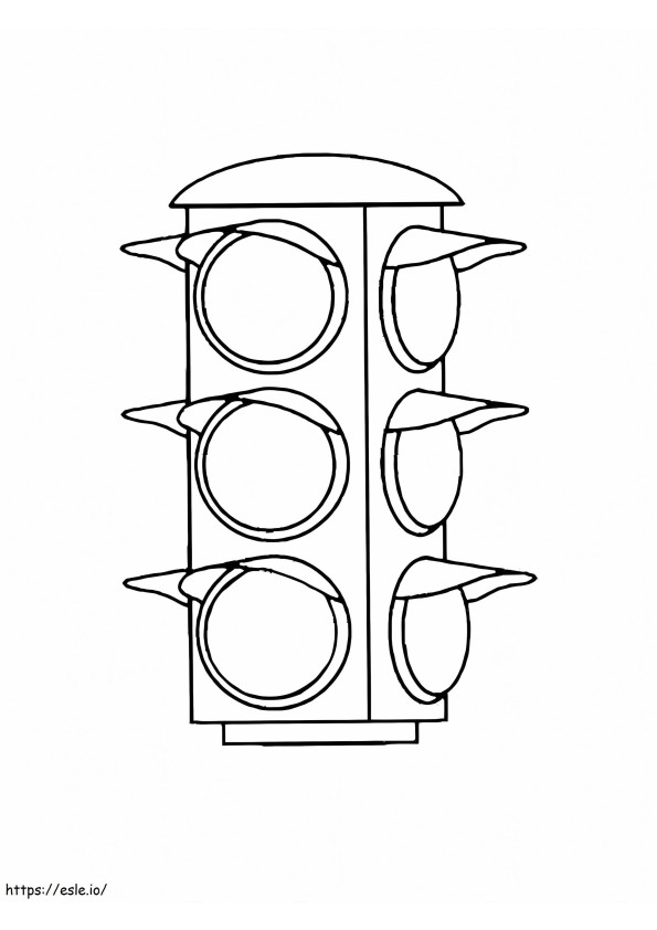 Incredible Traffic Light coloring page