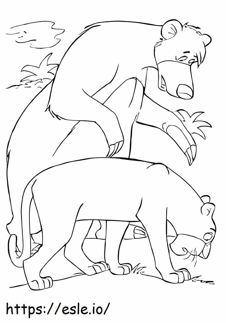 Baloo And Bagheera Talking Coloring Pages