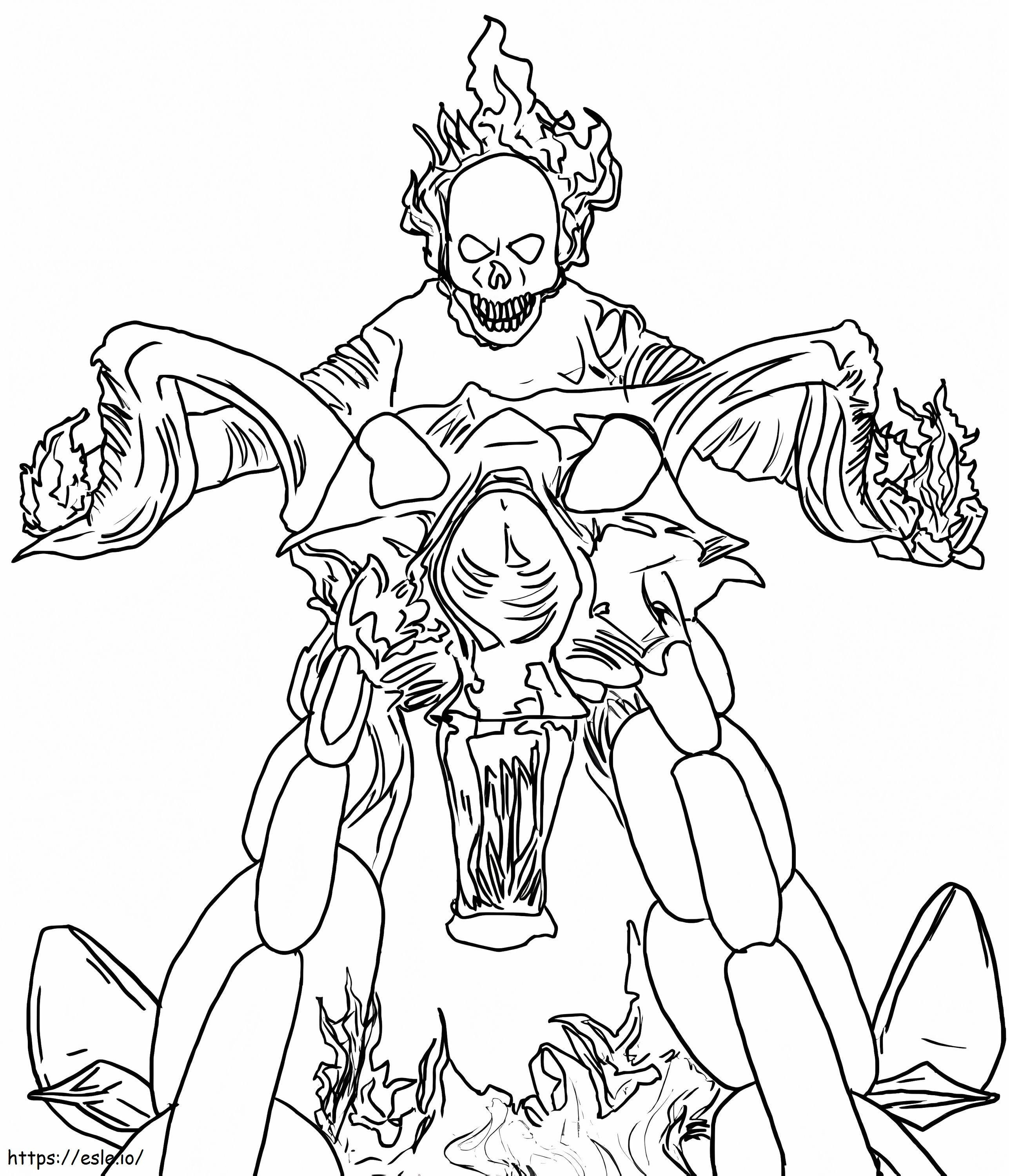 Awesome Ghost Rider coloring page