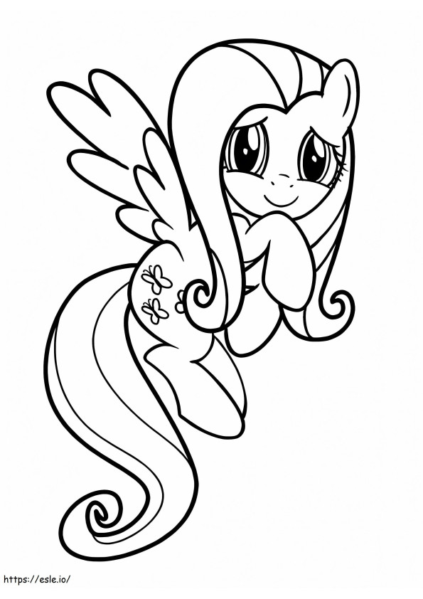 Adorable Fluttershy coloring page