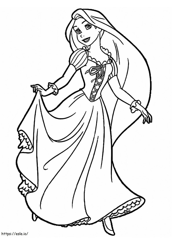 Linda Princesa Rapunzel 1 para colorir