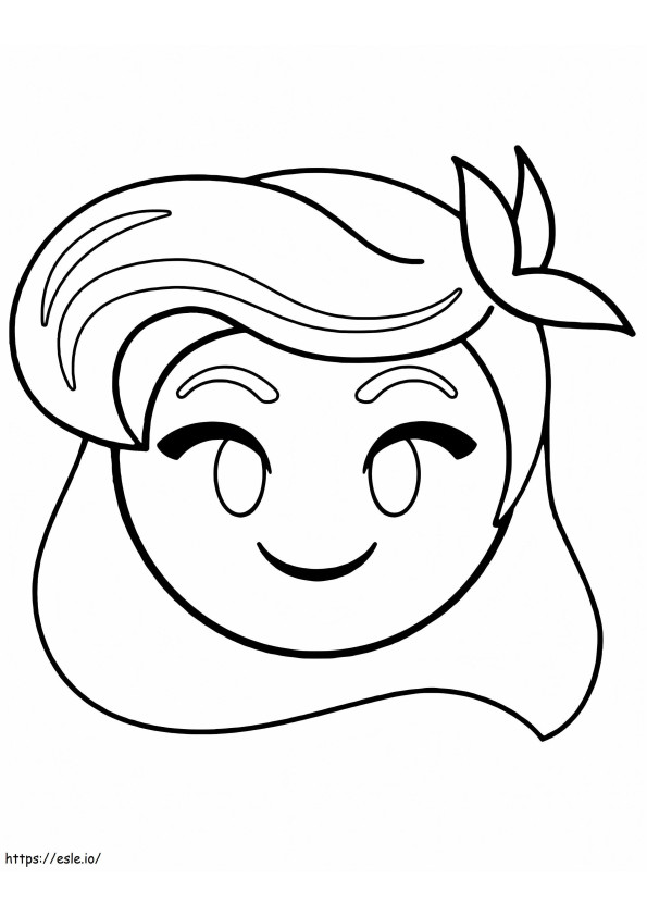 Emoji Cara De Olaf coloring page