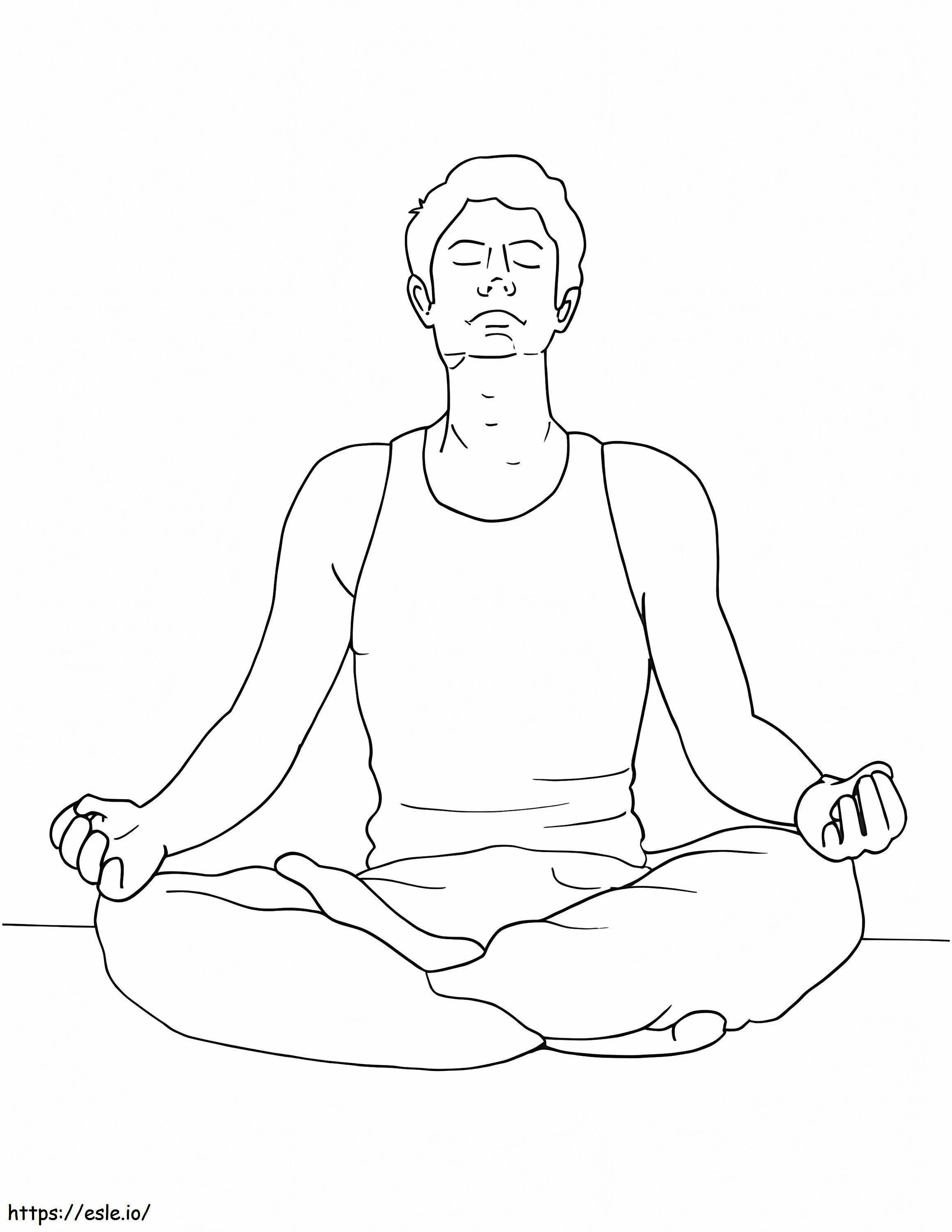 Deep Meditation coloring page