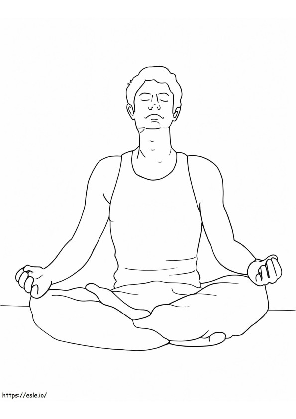 Deep Meditation coloring page