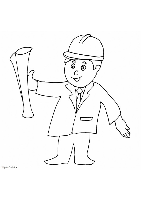 An Engineer coloring page