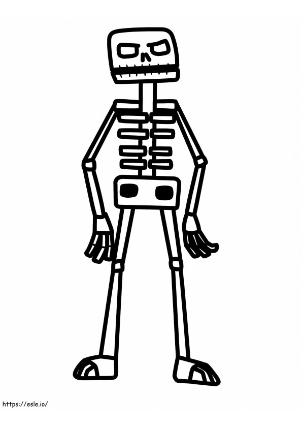 Coloriage Squelette gratuit à imprimer dessin