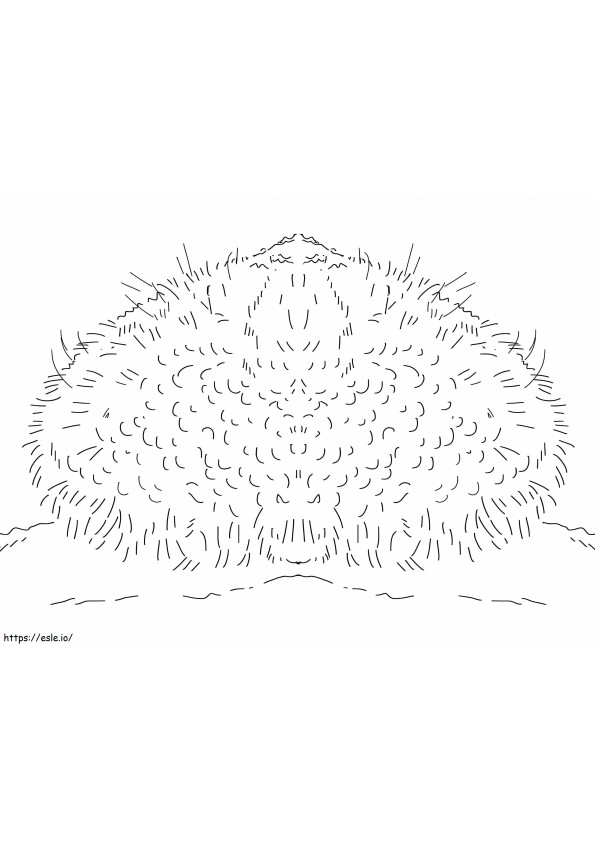 Coloriage Oursin fleuri à imprimer dessin
