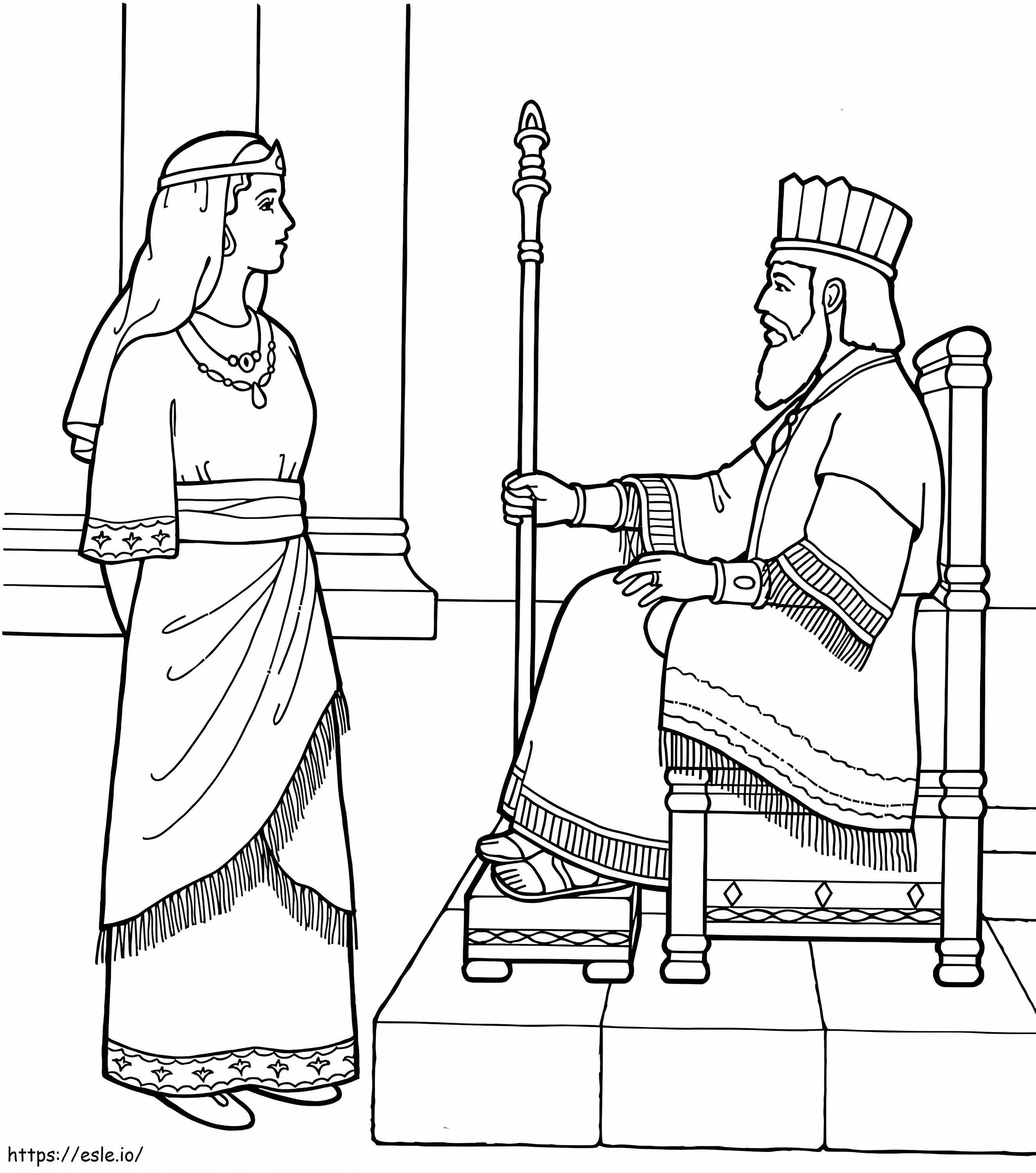 Queen Esther To Color coloring page