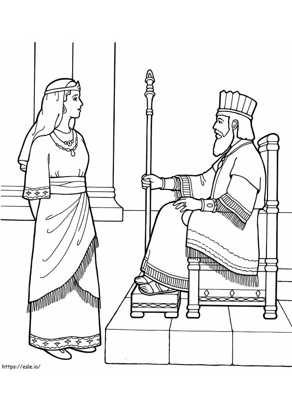 Queen Esther To Color coloring page