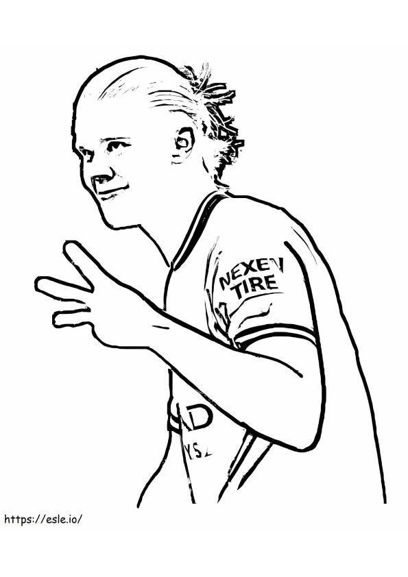 Erling Haaland From Manchester City coloring page