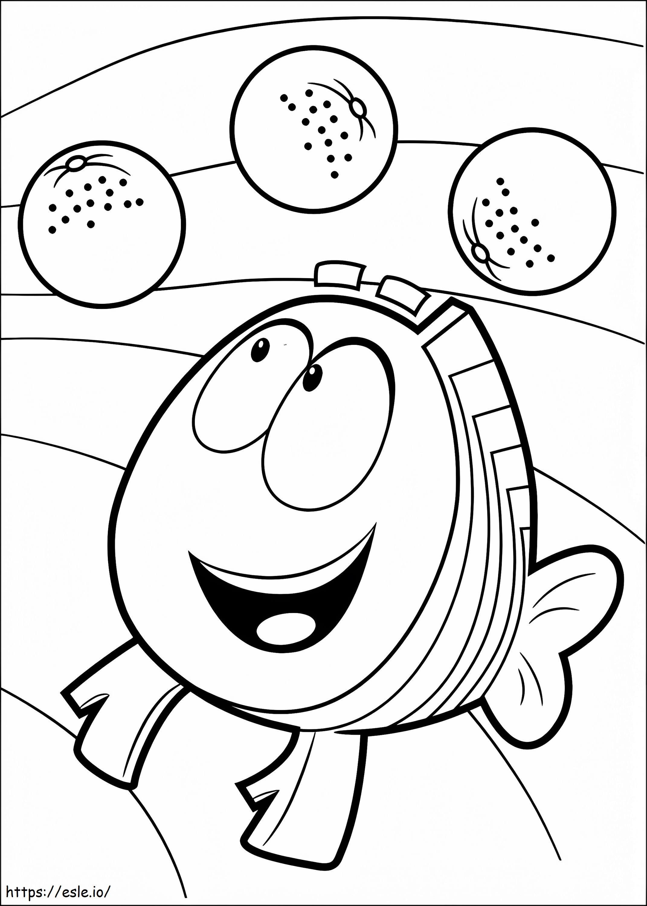 Mr. Grouper And Oranges coloring page