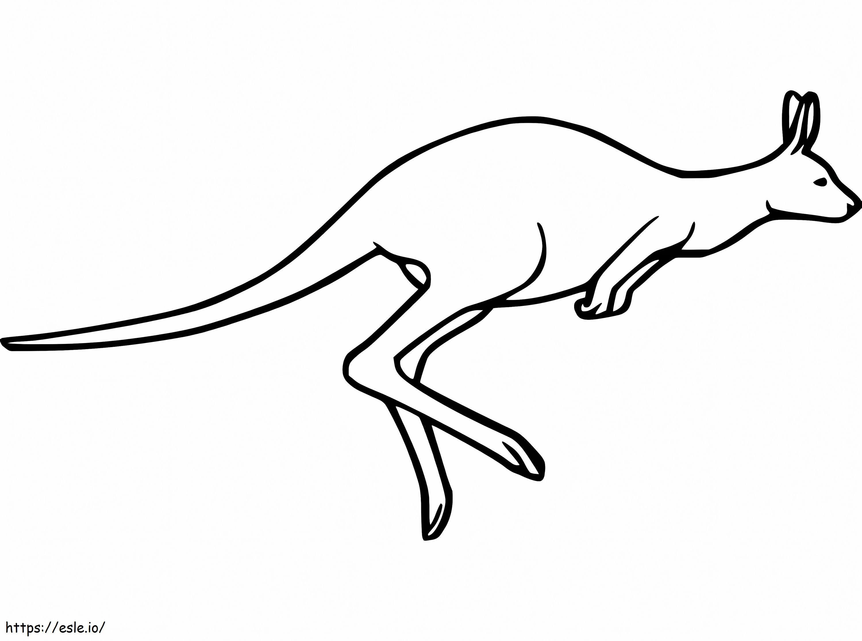Springende Wallaby kleurplaat kleurplaat