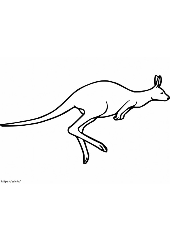 Springende Wallaby kleurplaat