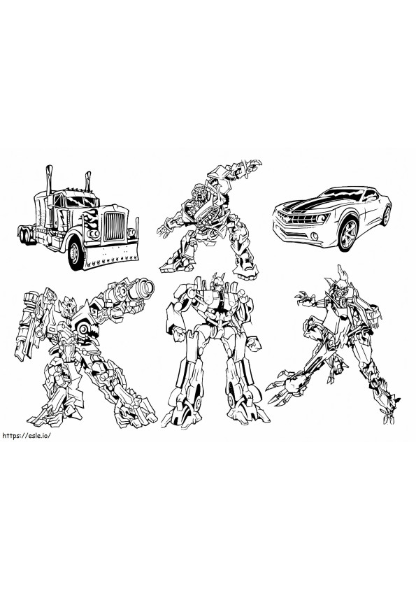 Roboty Transformers kolorowanka