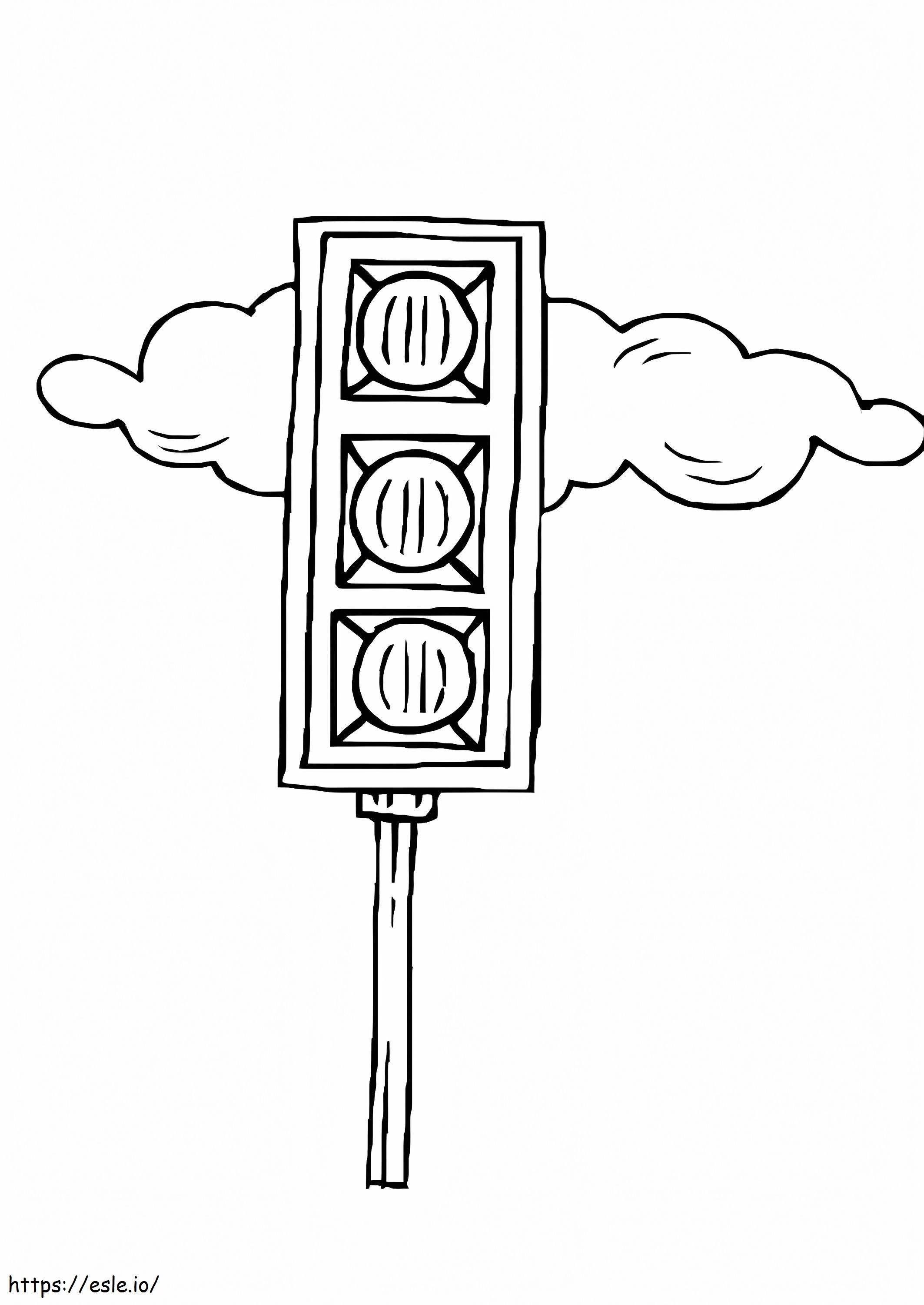 Traffic Light To Print coloring page