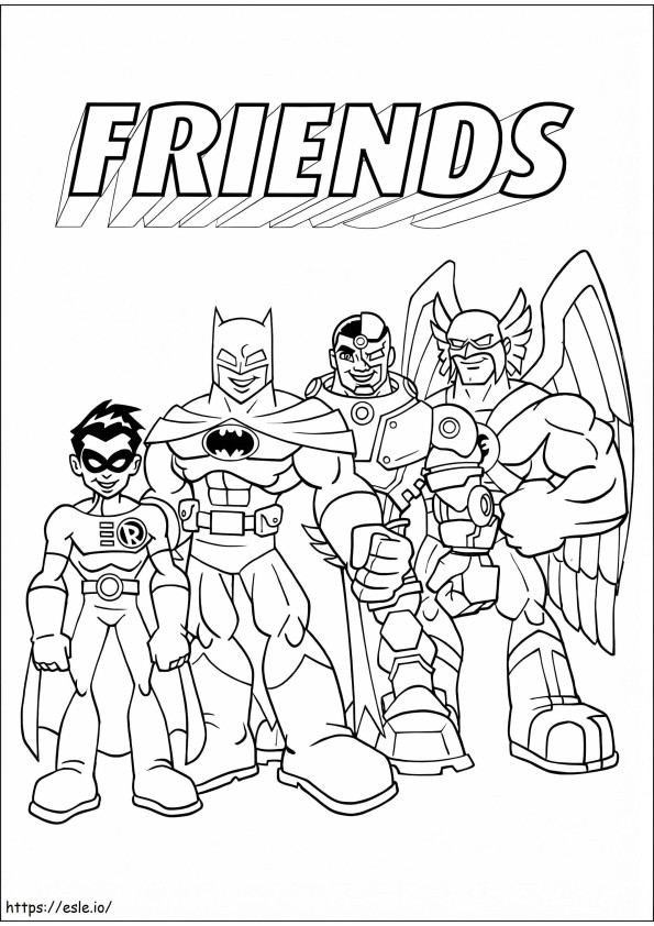 Free Printable Super Friends coloring page