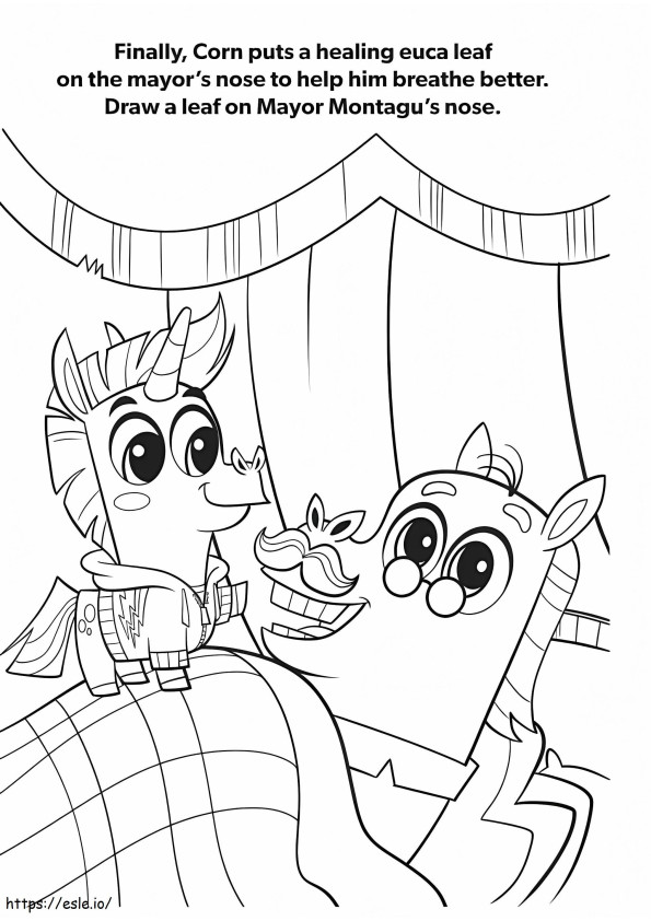Corn And Peg 1 coloring page