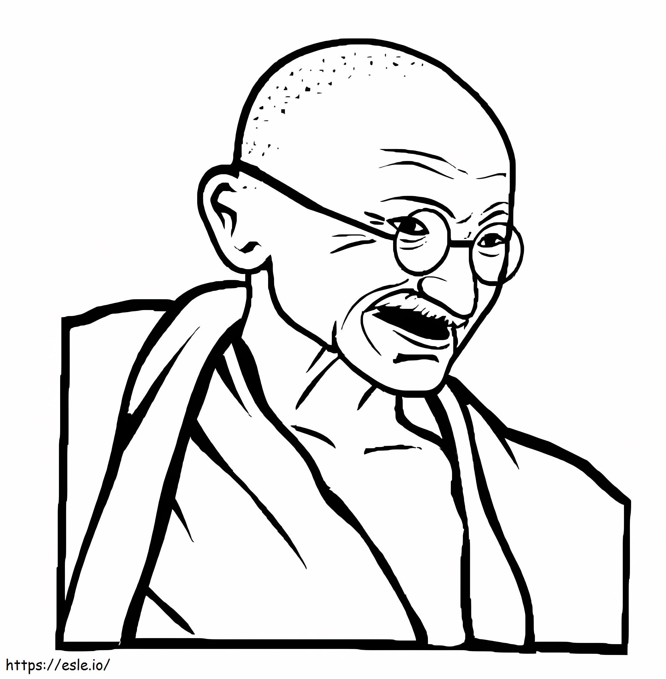 Mahatma Gandhi 1 da colorare