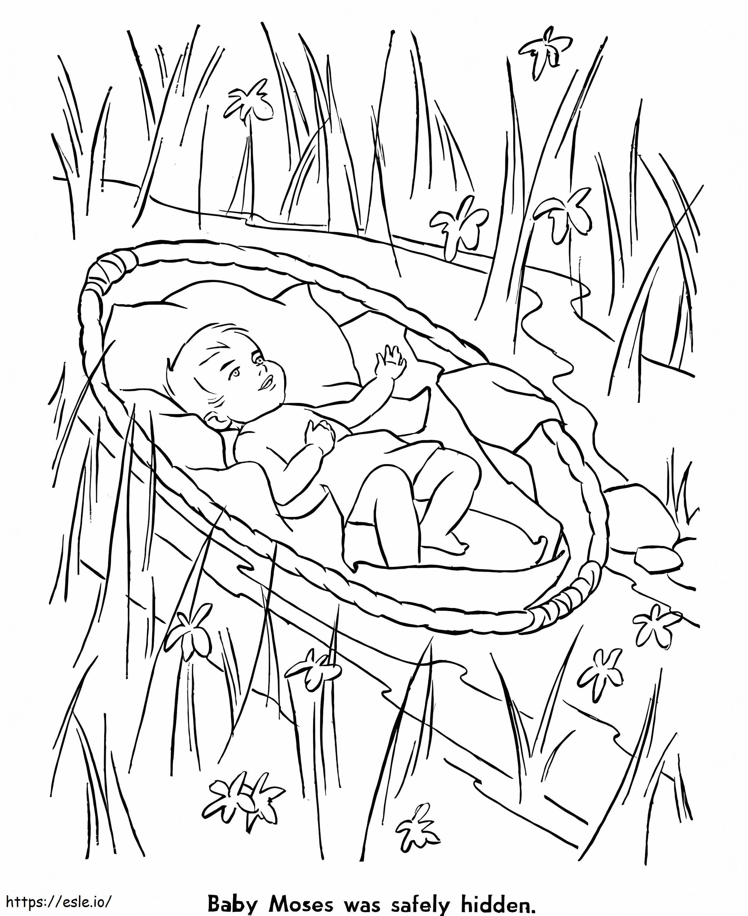 Baby Moses Printable coloring page
