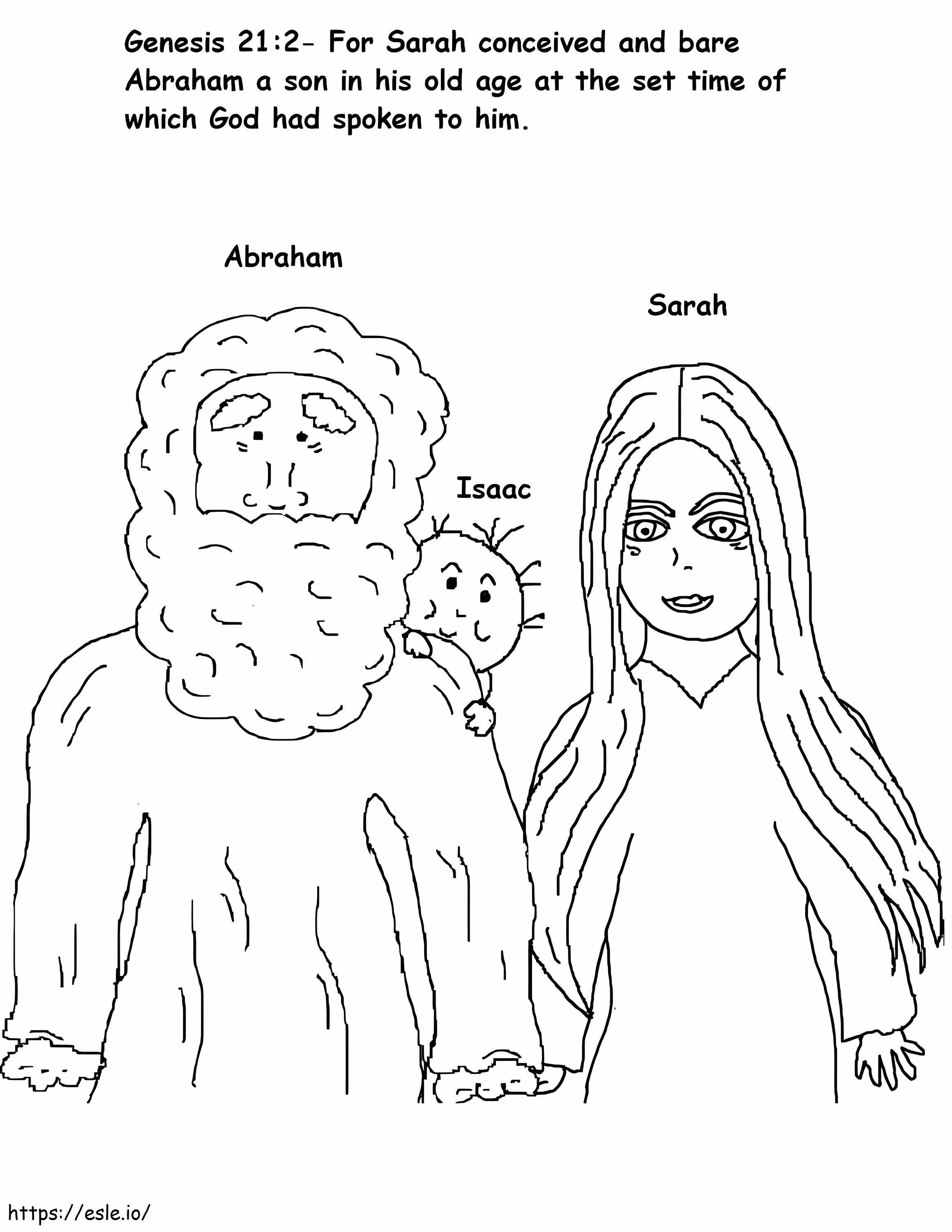Abraham i Sara 8 kolorowanka
