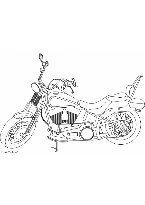 Coloriage Superbe moto Harley Davidson à imprimer dessin