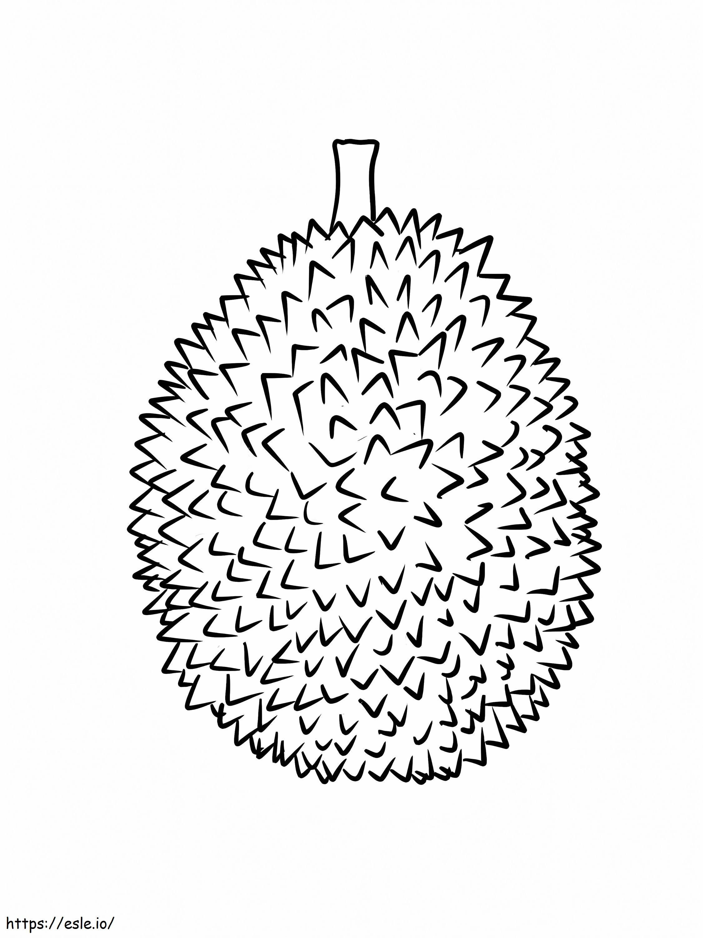Coloriage Durian simple à imprimer dessin