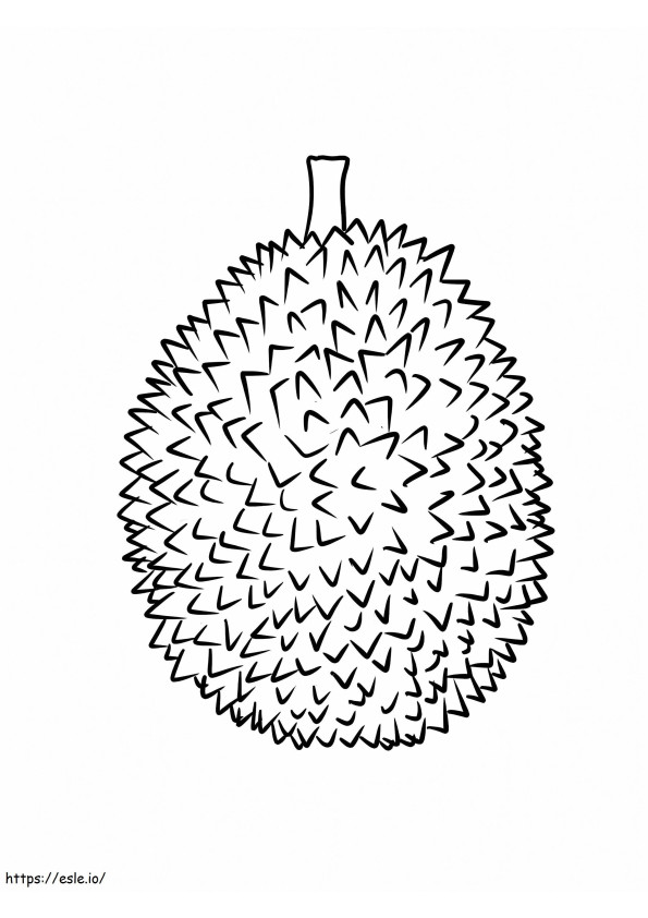 Coloriage Durian simple à imprimer dessin