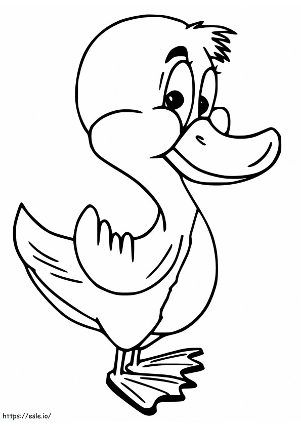 Animated Duckling coloring page