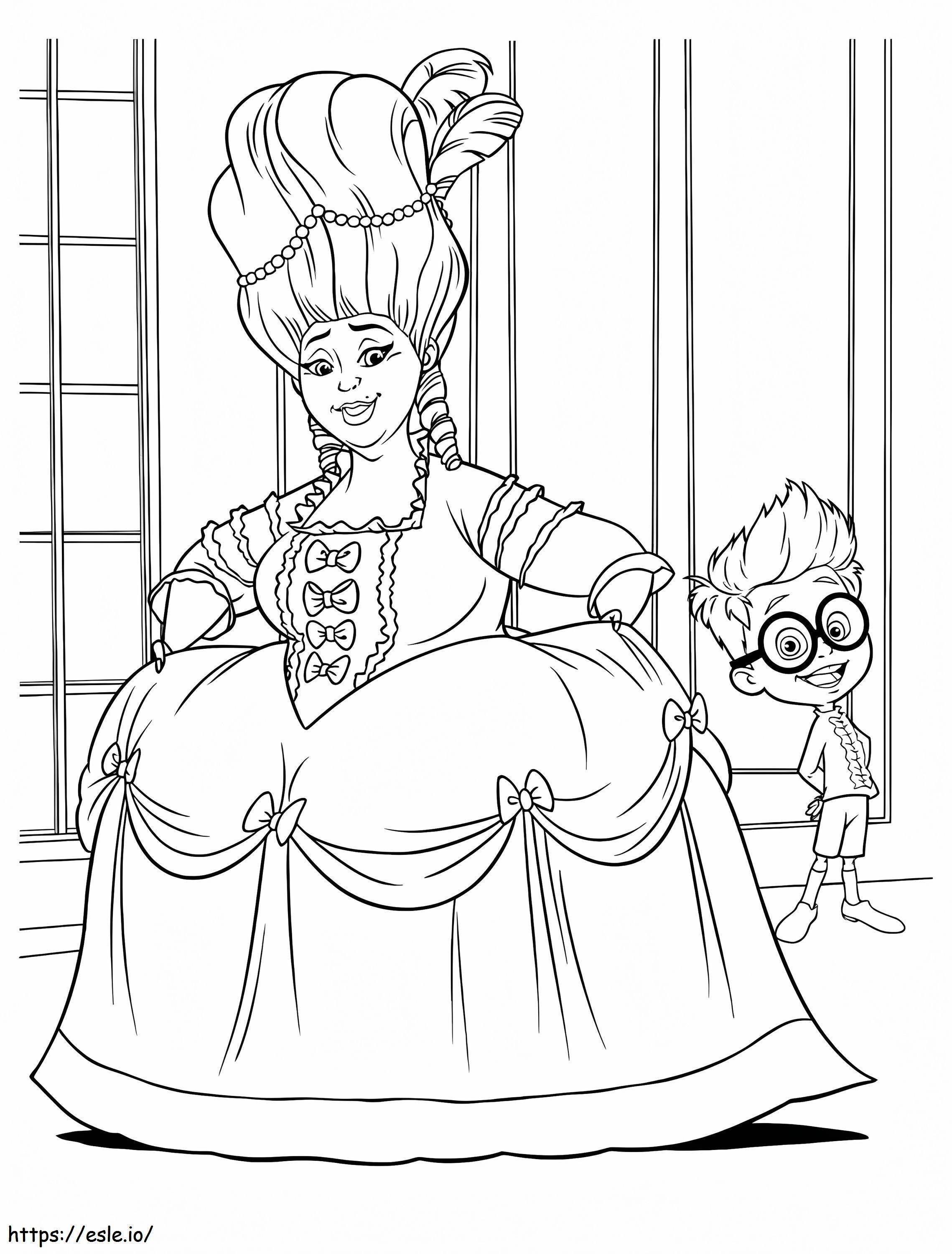Marie Antoinette From Mr. Peabody And Sherman coloring page