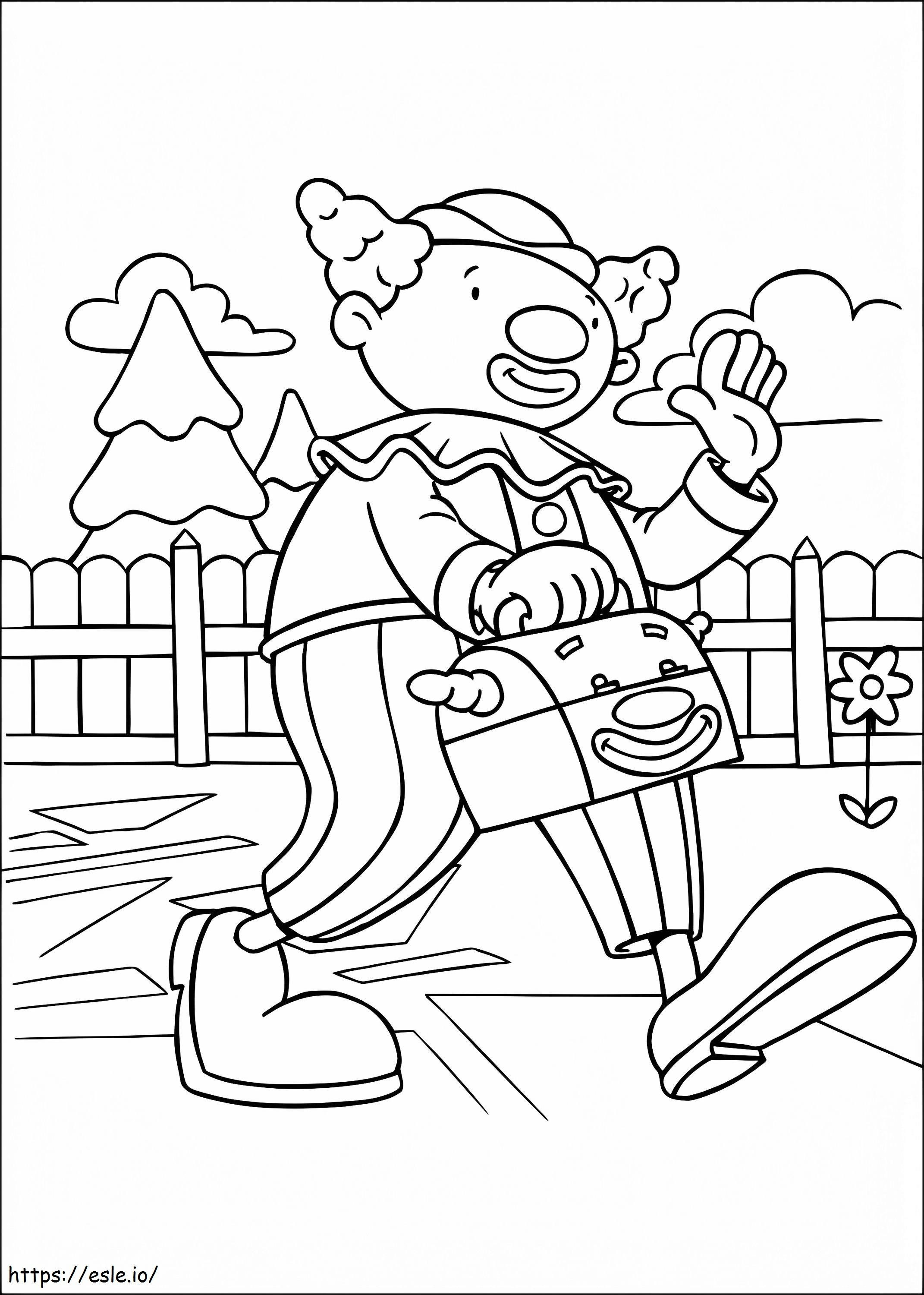 Mr. Tickle From Jojos Circus coloring page