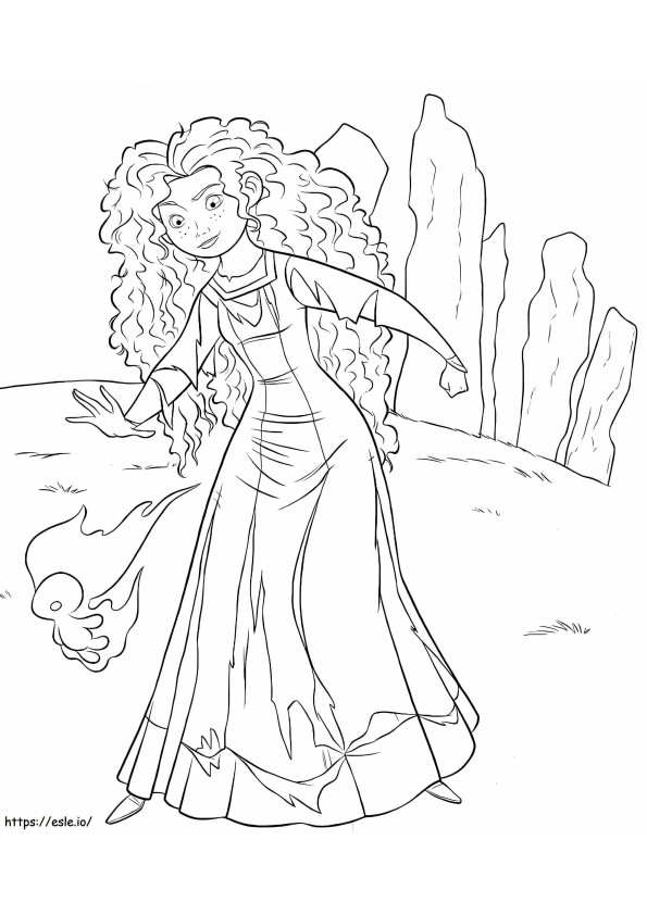 Prinzessin Merida und Geist ausmalbilder