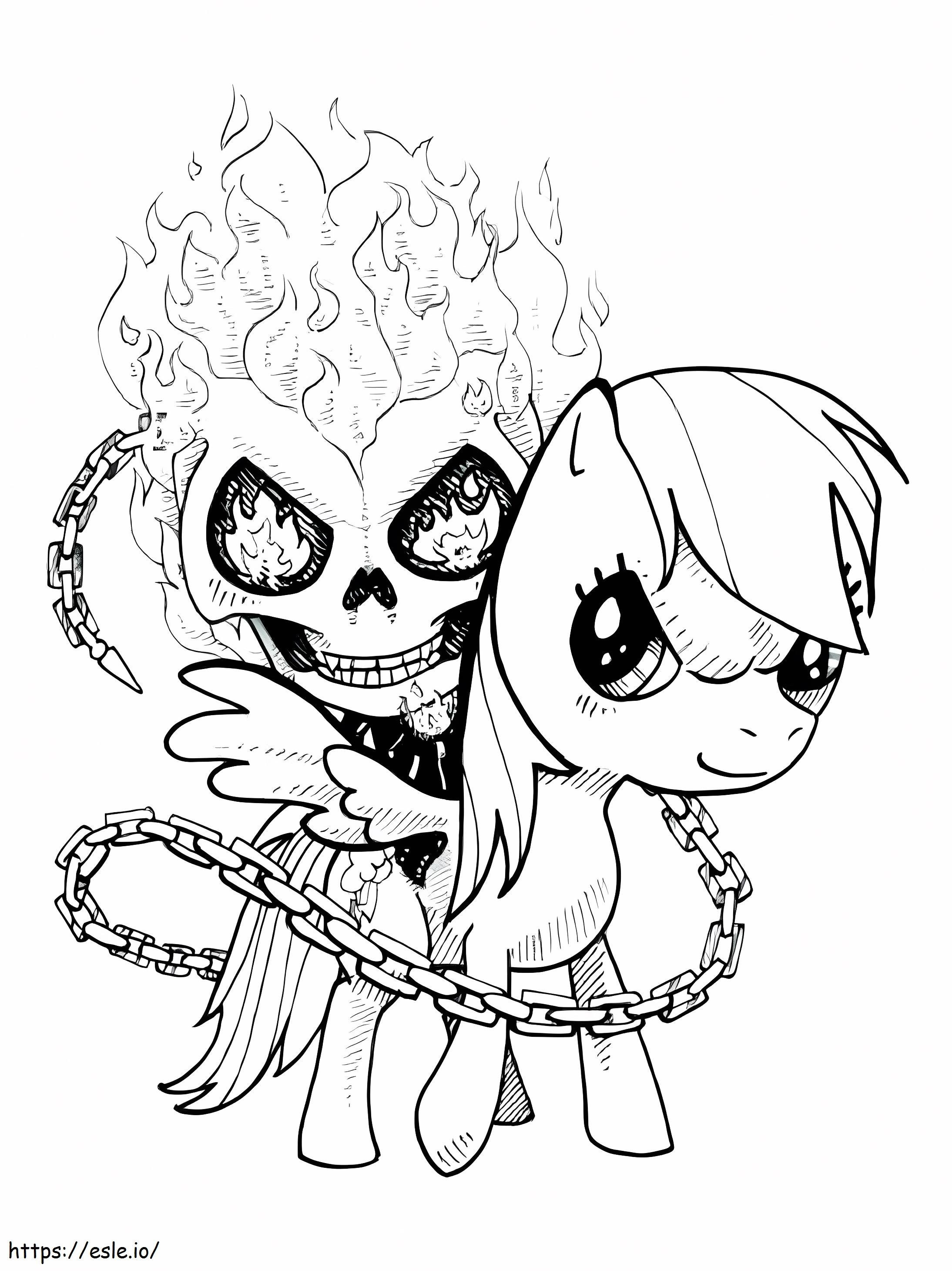 Beautiful Ghost Rider coloring page