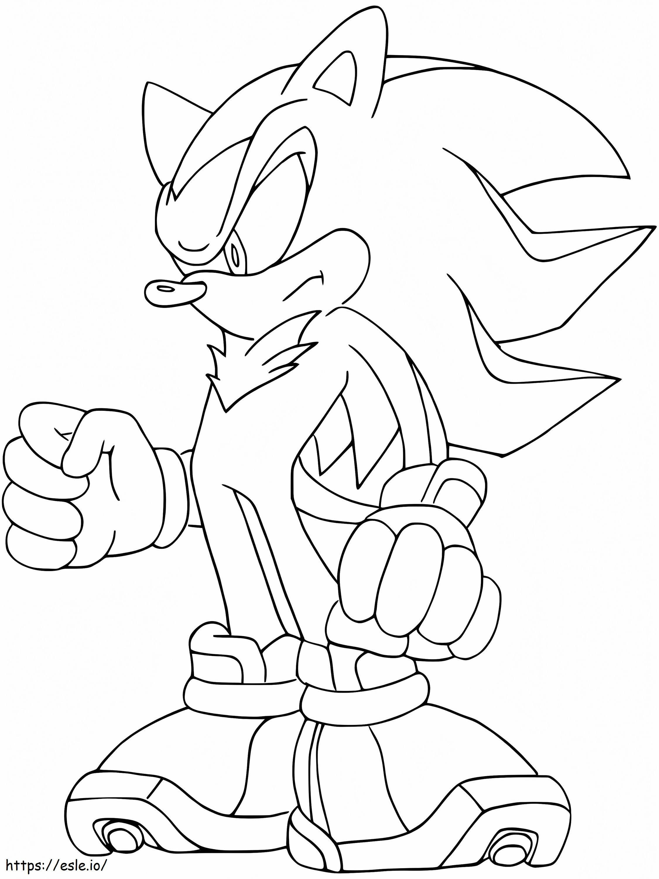 Serious Shadow The Hedgehog coloring page