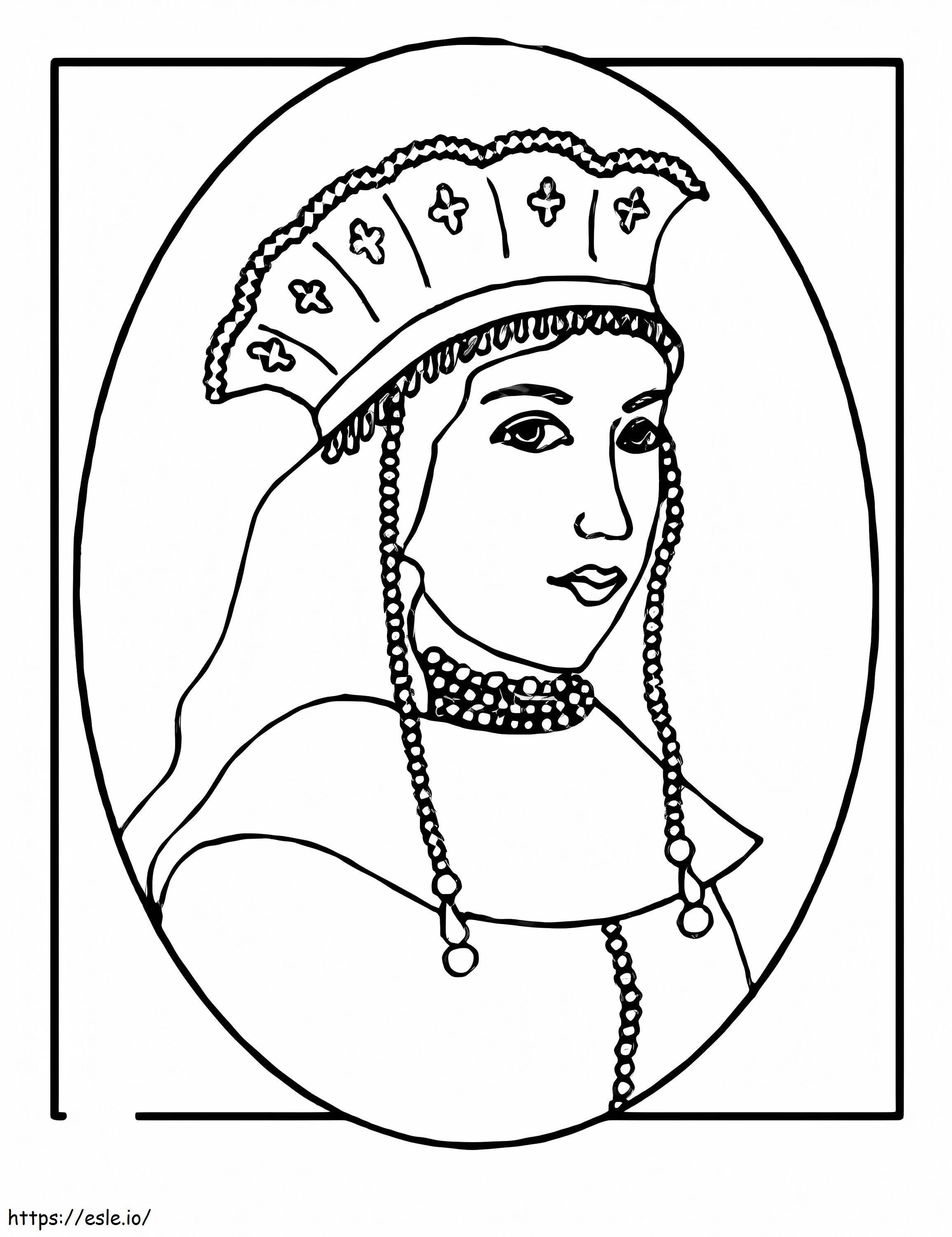 Printable Queen coloring page