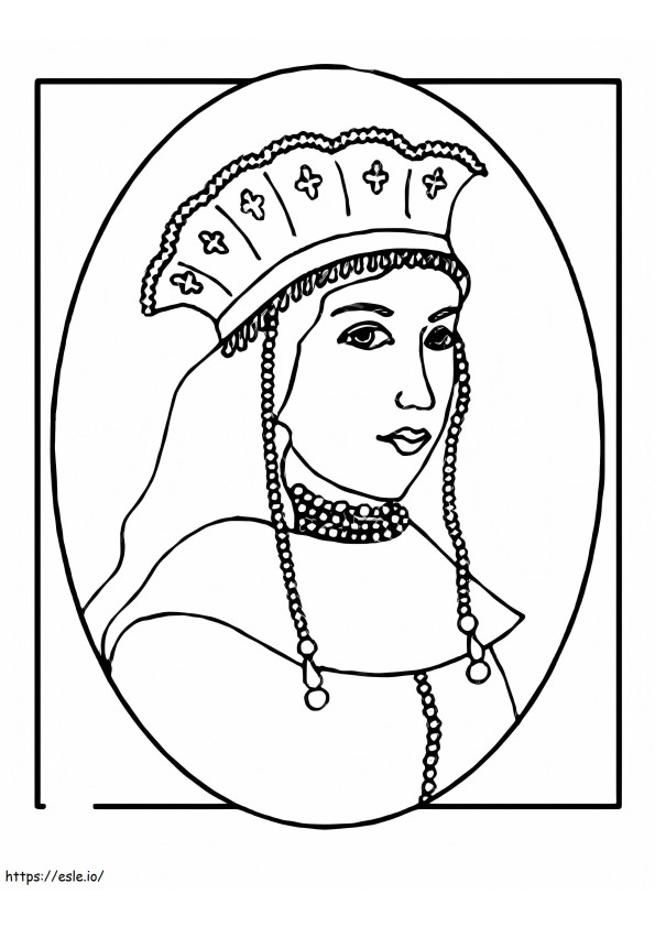 Printable Queen coloring page