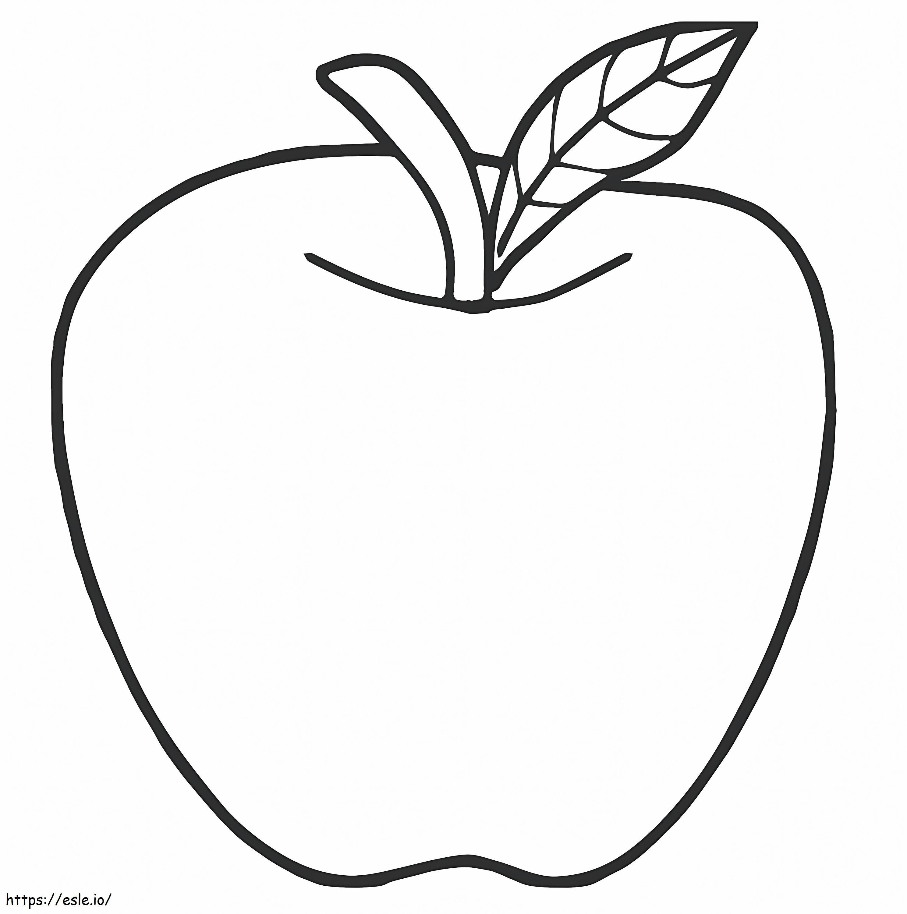 Coloriage Pomme simple à imprimer dessin