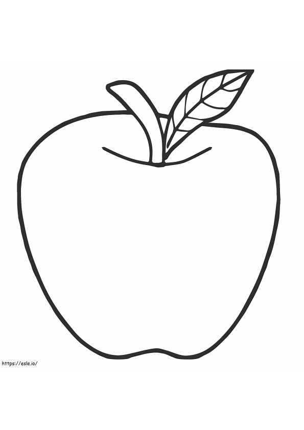 Simple Apple coloring page